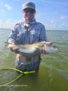 Spotted weakfish caught during fishing trip at Point Comfort