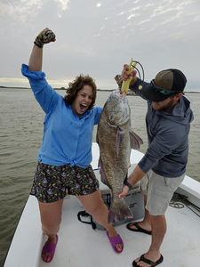 Two people fishing in Texas