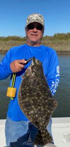 Southern flounder caught fishing in Port Arthur TX waters