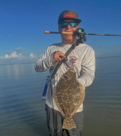 Fishing for a Southern Flounder in Matagorda