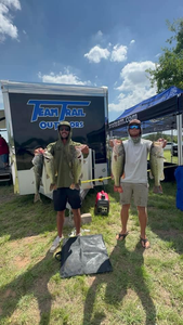 Caught 4 large largemouth bass while fishing in TX