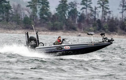 Angler with a big fish catch at O.H. Ivie Lake