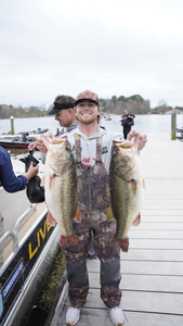 Two largemouth bass caught at O.H. Ivie Lake