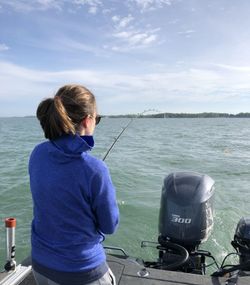 Angler enjoying fishing in Ohio