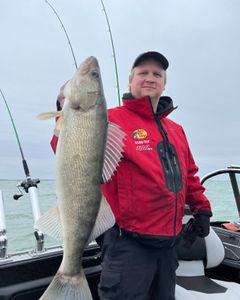 A person fishing at Lakeside Marblehead