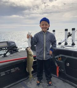 A lone angler fishing in Ohio
