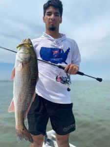 A lone angler fishing in Corpus Christi