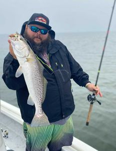 Spotted weakfish caught while fishing in TX