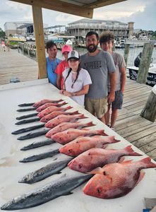 4 spanish mackerel and sheepshead fish caught in AL