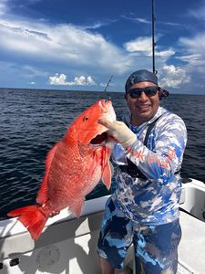 Red snapper caught while fishing in Orange Beach Alabama