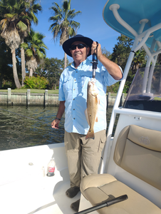 Beautiful Galveston redfish caught using deep sea light tackle!