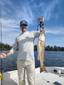 Beautiful Galveston redfish caught using deep sea light tackle!