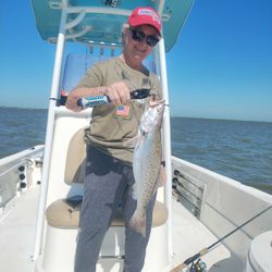 Lone angler fishing in Texas City