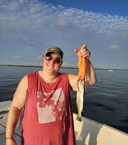 Angler fishing with rod and reel in Mississippi