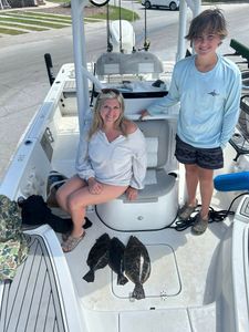 Two summer flounder fish caught in NC