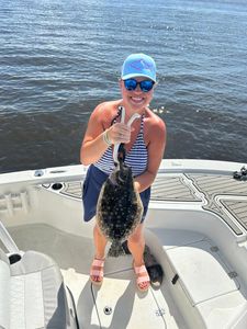 One Southern Flounder caught while fishing in Oak Island