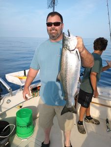Chinook Salmon, 24-inch fish, caught while fishing in WI