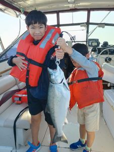 Coho salmon caught in Kenosha