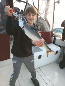 A lone angler fishing in Kenosha