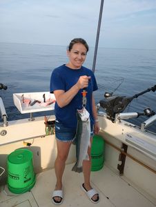 A lone angler fishing in Kenosha