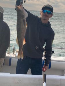 Lone angler fishing in Oak Harbor