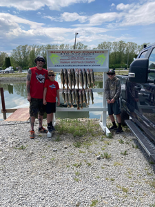 Three people fishing in Oak Harbor