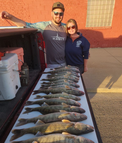 2 people fishing in Detroit