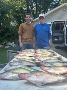 Two people fishing in Batesville