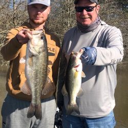 Two largemouth bass caught at North Myrtle Beach