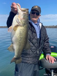 Large bass caught while fishing in North Myrtle Beach SC