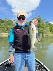 Large bass caught while fishing in North Myrtle Beach SC