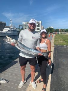 Two anglers fishing in Pompano Beach