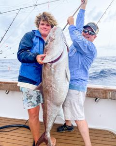 Large fish catch displayed on fishing boat deck in Morehead City NC