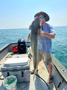 Large fish caught on fishing boat in Morehead City NC waters