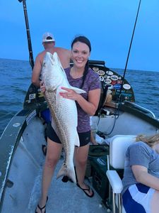 Large redfish caught on fishing boat in Morehead City NC waters