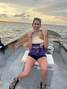Redfish catch displayed on fishing boat in Morehead City NC waters