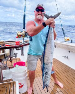 Large wahoo fish caught during deep sea fishing trip in Morehead City NC
