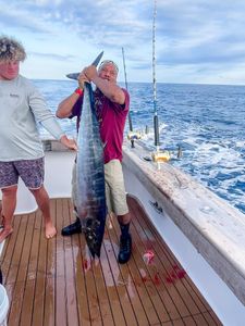 Wahoo fish catch displayed on fishing boat deck in Morehead City NC