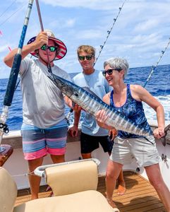 Wahoo fish caught on fishing charter boat in Morehead City NC