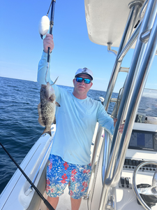 Reeling in a Gag Grouper on a perfect day in Panama City Beach!