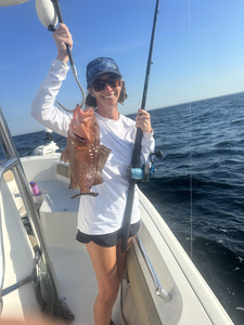 Deep sea trolling scores a beautiful Red Grouper off Panama City Beach!