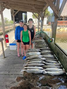 Three people enjoying a fishing and hunting adventure in Florida