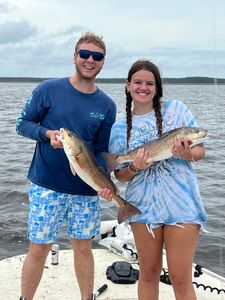 Two redfish caught on fishing trip in FL