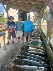 Spectacular catch of a Spanish Mackerel fish measuring 67 inches in Panacea.