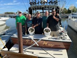 Six people fishing at the Lakeside Marblehead