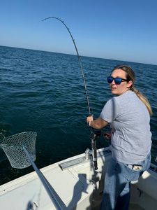 Person fishing at Lakeside Marblehead
