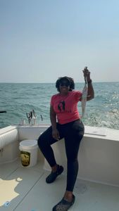 Angler enjoying a fishing trip at Lakeside Marblehead