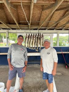 3 people enjoying a day of fishing at Lakeside Marblehead