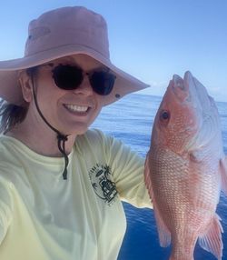 Photograph of a single Grey Snapper fish caught while fishing in FL.