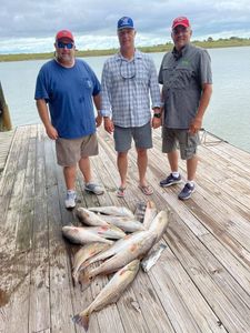 Hooked a beauty—redfish action at its best!